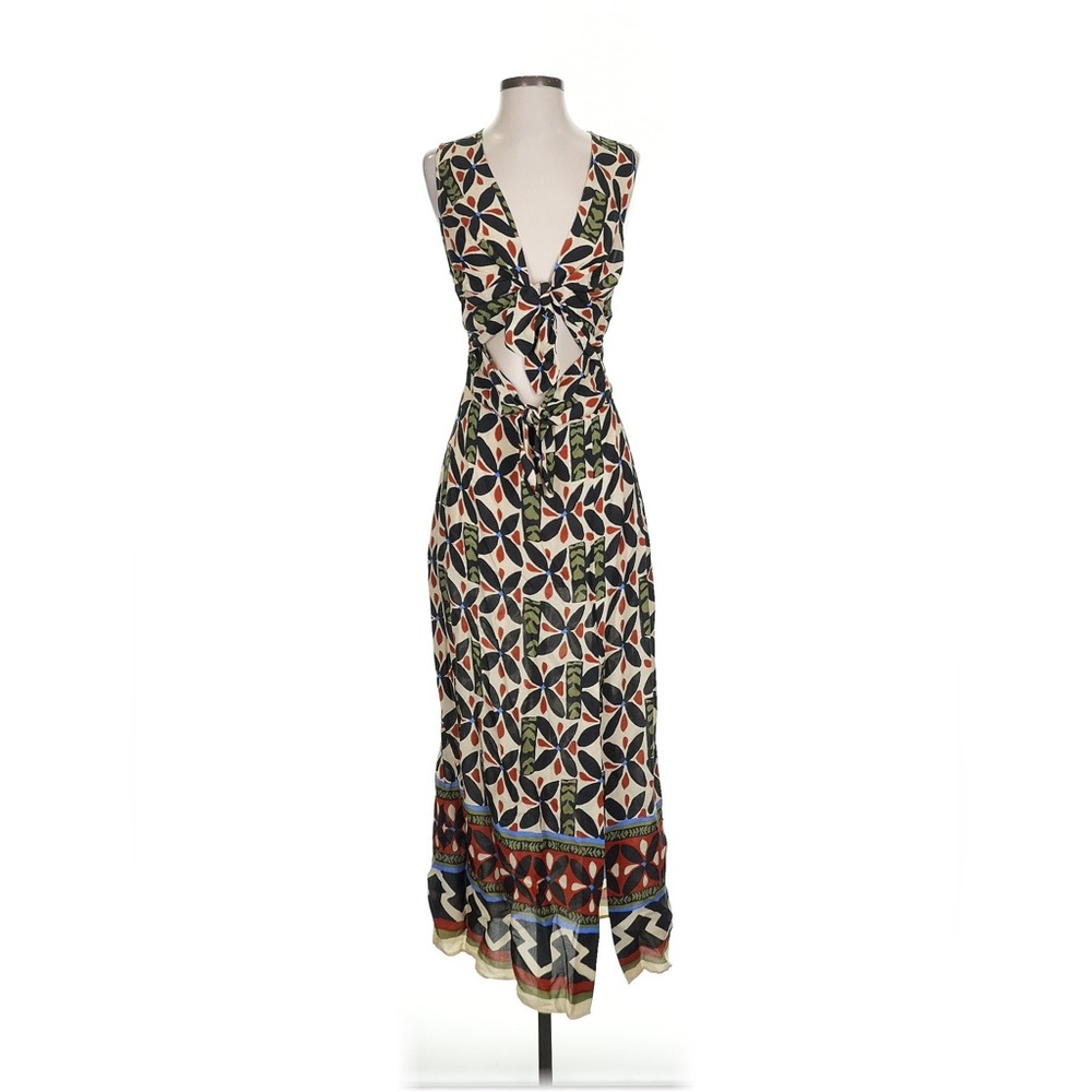 Zara sleeveless printed cut out midi dress - Picture 5 of 7